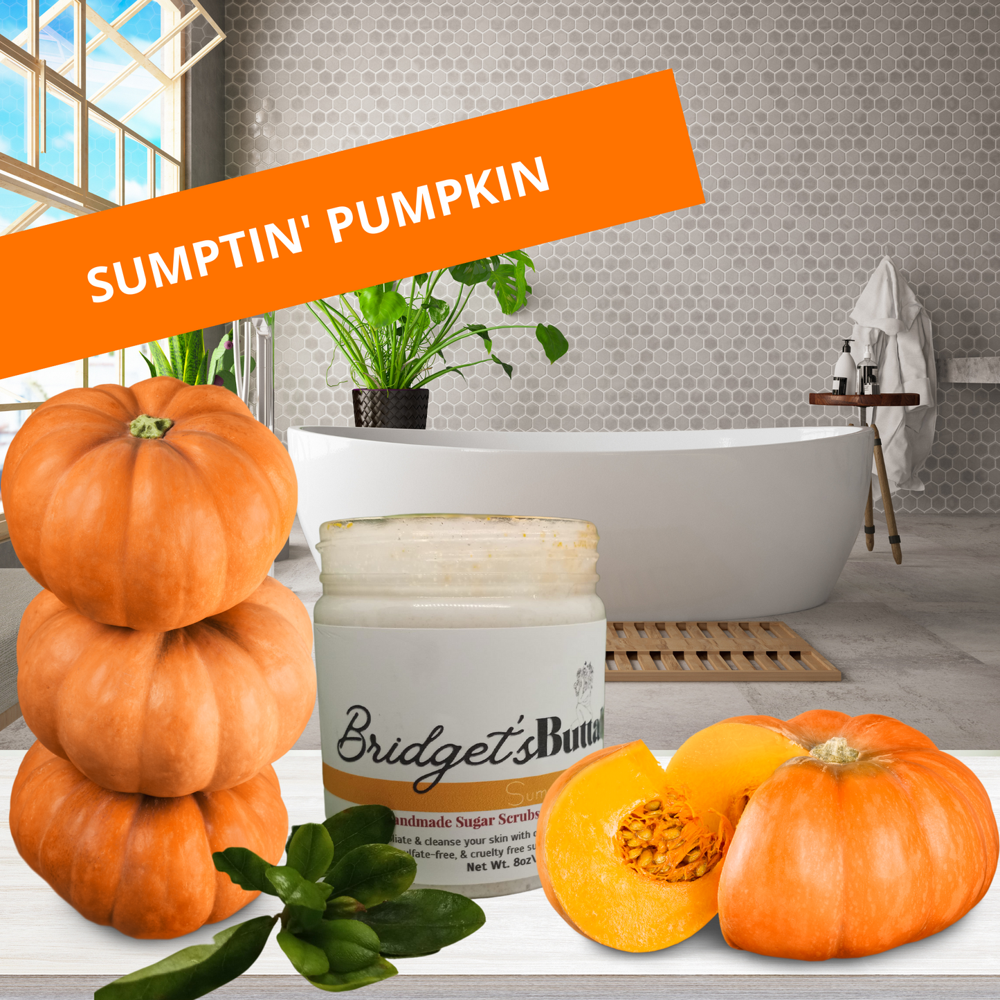 Sumptin' Pumpkin Handmade Sugar Scrub: LIMITED EDITION